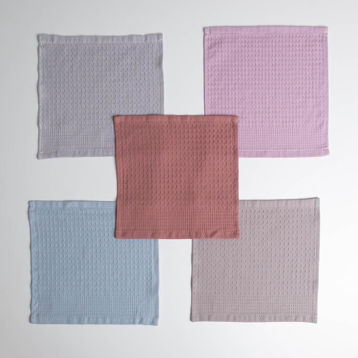 Набор вафельных салфеток GM Textile 220 г/м2 5 цветов 30х30 см 50 шт. (220-30-allcolor)