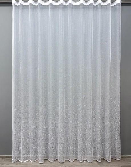 Тюль жаккардовый с принтом 2,8 м Белый (1593т)