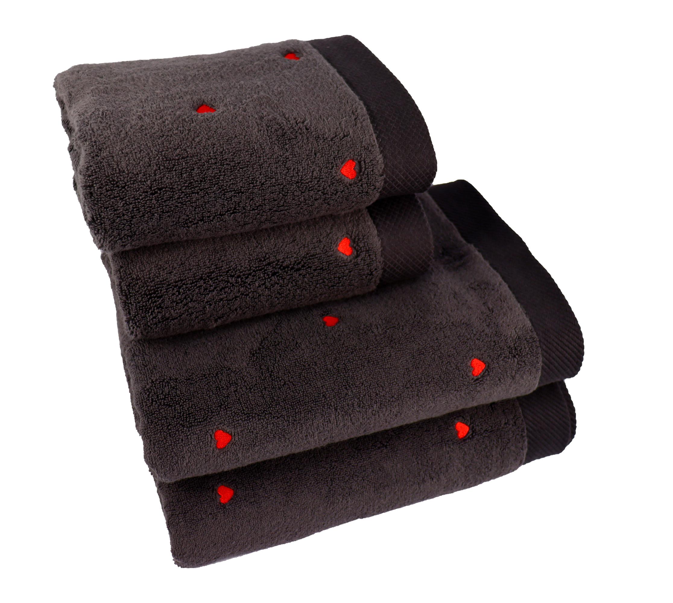 Рушник Lubow/Love Microcotton 50х90 см 550 г/м2 Темно-сірий - фото 5