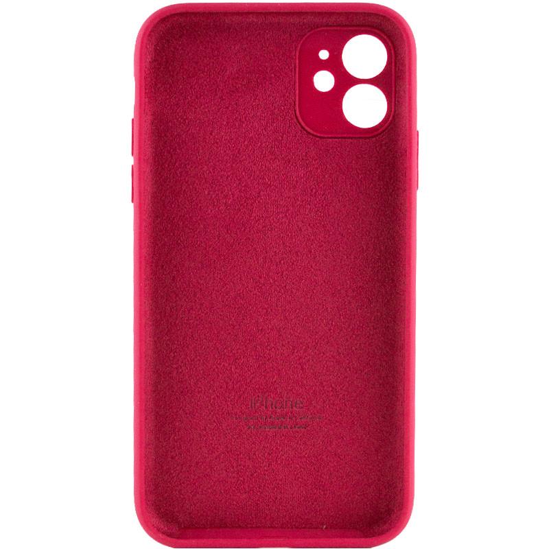 Противоударный чехол Silicone Case Full Camera Protective AA для Apple iPhone 12 6.1" Красный/Rose Red - фото 2