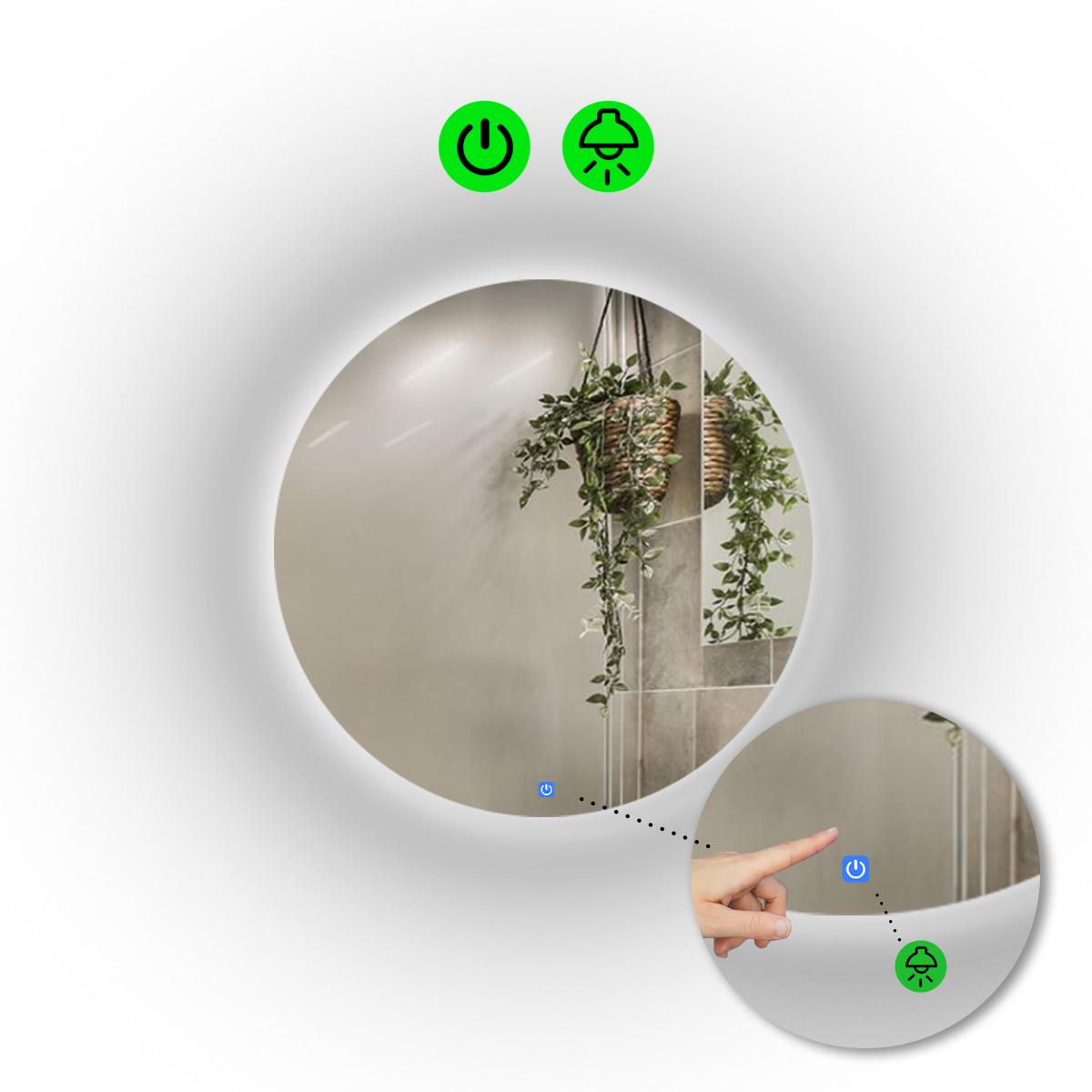 Зеркало с LED подсветкой Adeo с сенсорным включателем 60x60 см (Adeo/600x600/11/2/0) Зеркало с LED подсветкой Adeo с сенсорным включателем 60x60 см (Adeo/600x600/11/2/0)