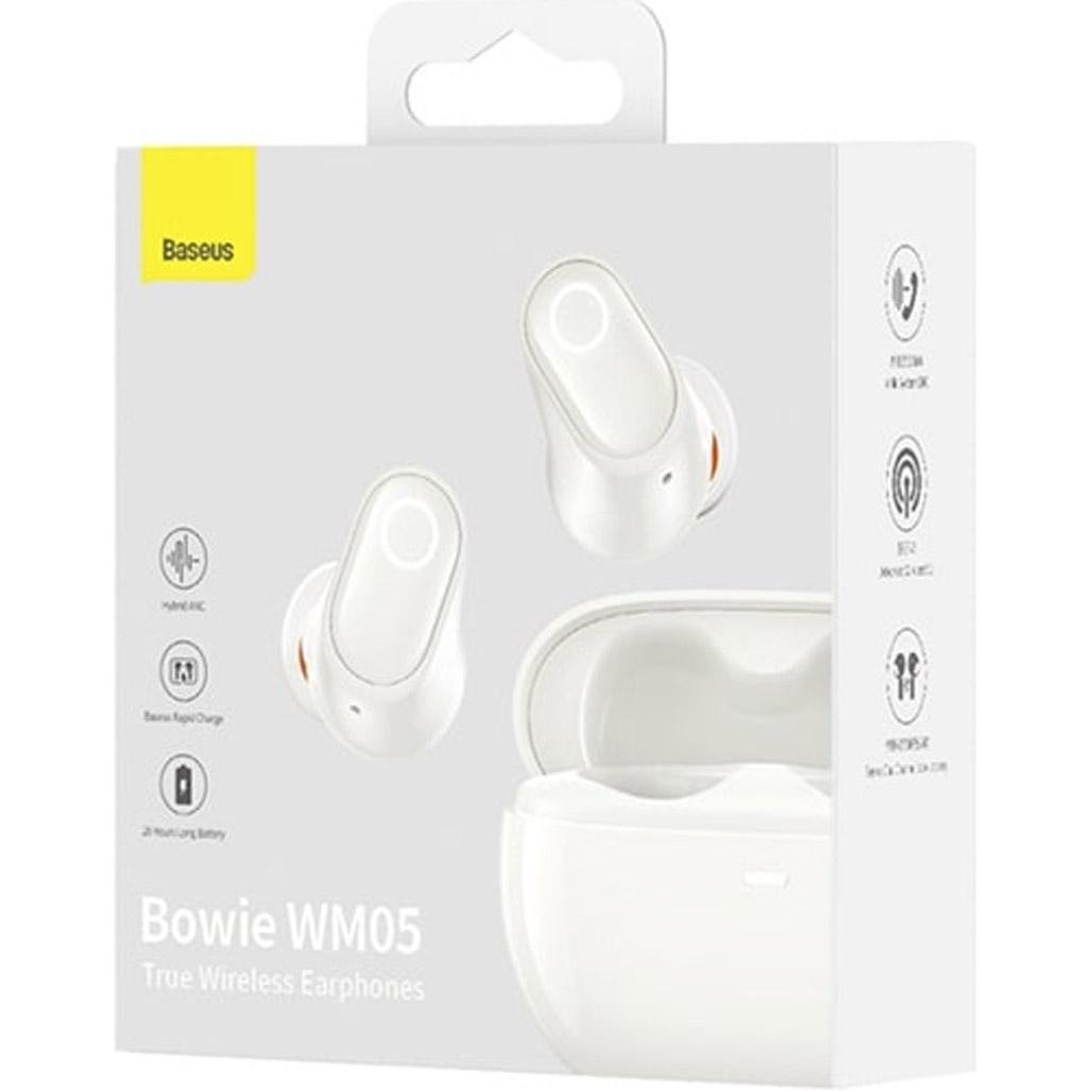 Наушники BASEUS True Wireless Earphones Bowie WM05 White (NGTW2000-02) - фото 5