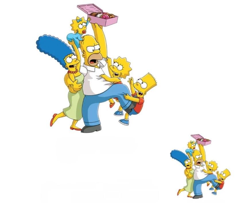 Термонаклейка Симпсоны аппликация утюгом 2 шт. Термонаклейка Симпсоны аппликация утюгом 2 шт.