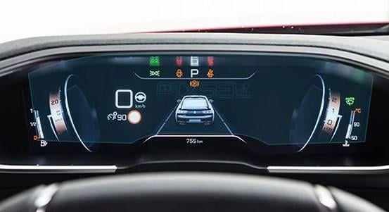 Стекло защитное Pixsel гибридный глянец на приборную панель Peugeot 3008 GT 11,8“ 2021