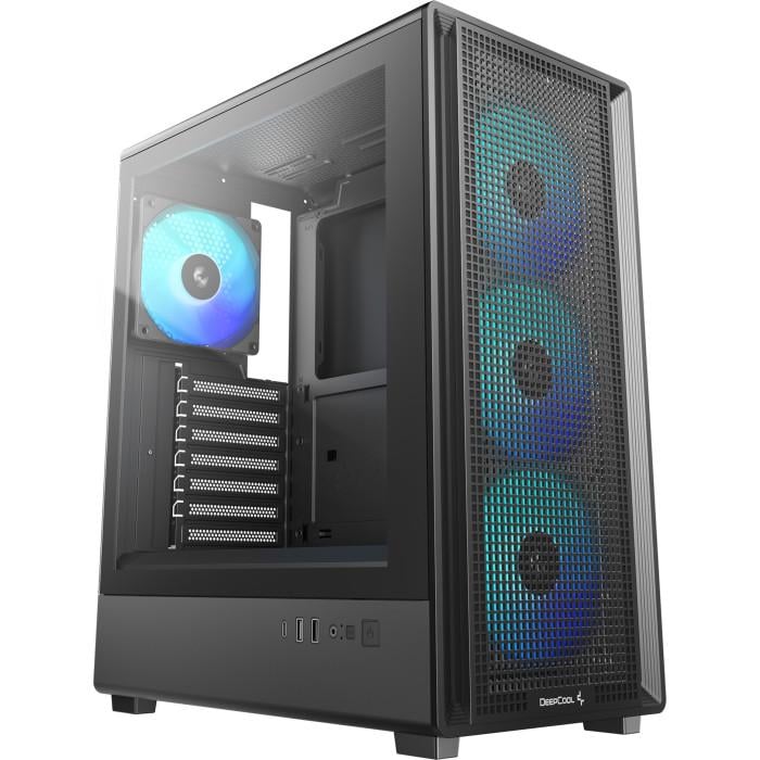Корпус для ПК Deepcool CC550 4F Mid Tower no PSU ATX/MicroATX/Mini-ITX 4x120 мм ARGB Black (R-CC550BKANA4-G)