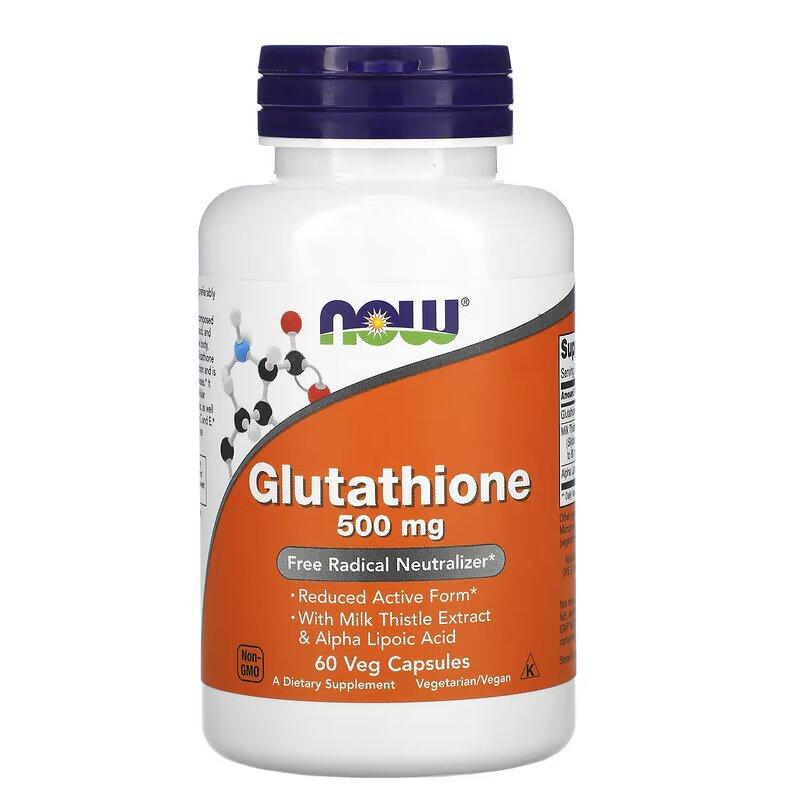 Амінокислота NOW Glutathione 500 мг 60 вегакапс. (11202)