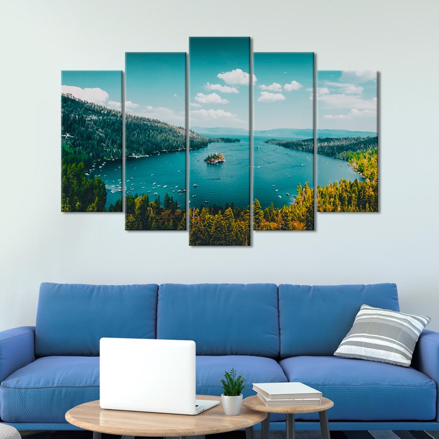 Картина природа Горное озеро Тахо 187x119 см (A1094-5)