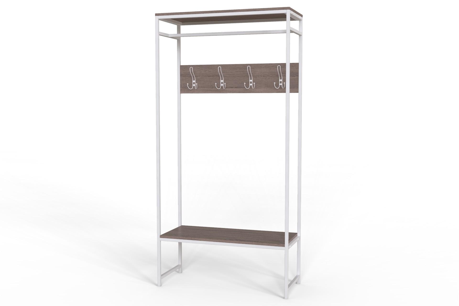 Вешалка модульная напольная Ferrum-decor Трелис 14 ДСП 16 мм 180x90x38 см Белый/Дуб Сонома трюфель (FRD-104353) Вешалка модульная напольная Ferrum-decor Трелис 14 ДСП 16 мм 180x90x38 см Белый/Дуб Сонома трюфель (FRD-104353)