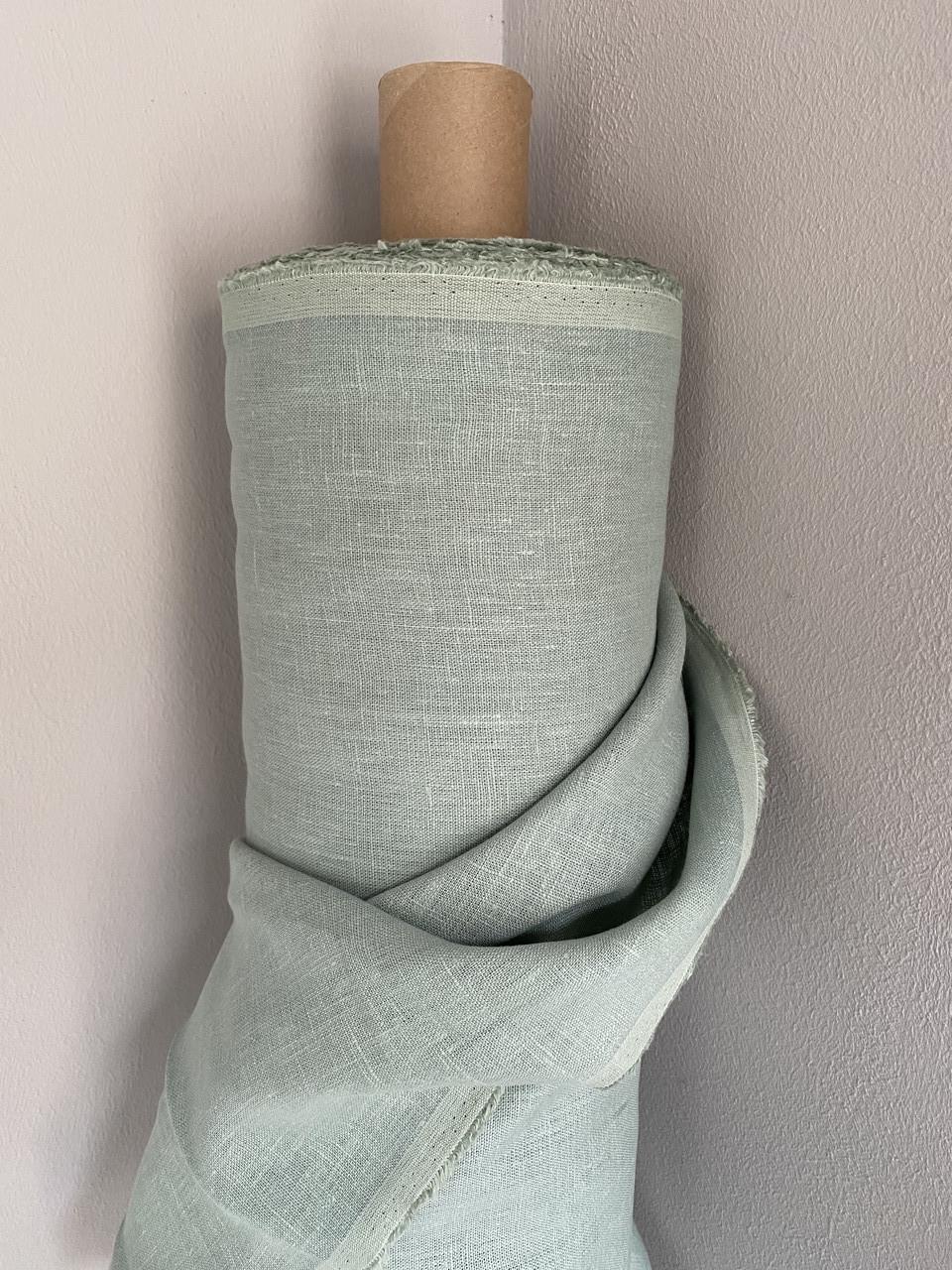 Ткань Linen Plus льняная Мятный 1541 - фото 1 Ткань Linen Plus льняная Мятный 1541 - фото 1