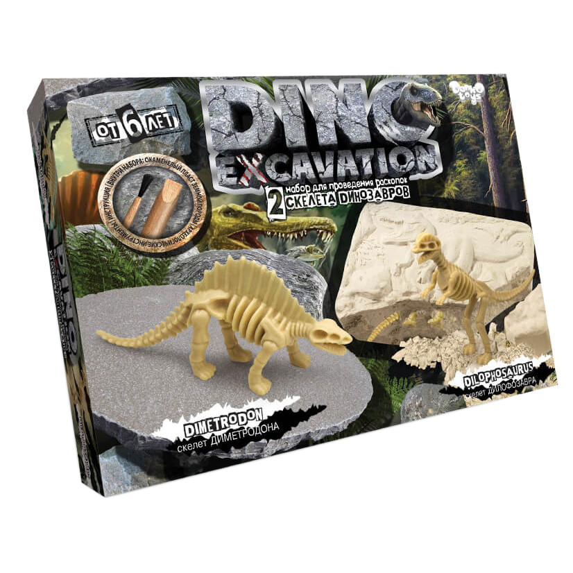 Набор для экспериментов Danko Toys для проведения раскопок динозавров DINO EXCAVATION Диметродон 24х19х5 см от 6 лет (ID-175-E-5) Набор для экспериментов Danko Toys для проведения раскопок динозавров DINO EXCAVATION Диметродон 24х19х5 см от 6 лет (ID-175-E-5)