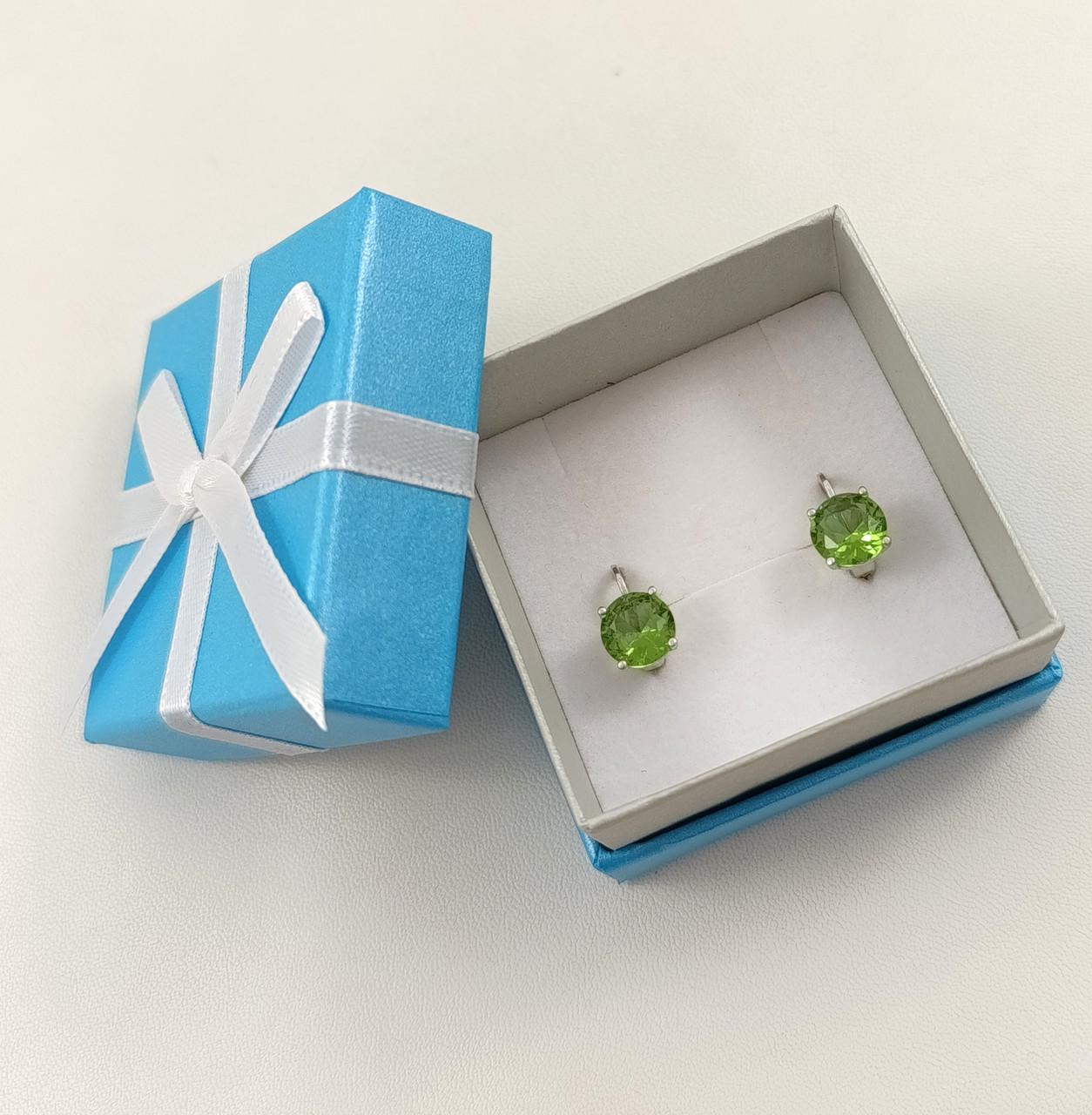 Серьги серебряные с султанитом (С4500/М-слт)