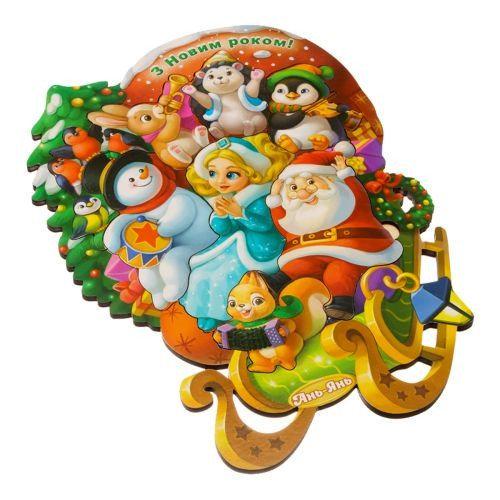 Пазл-вкладиш Звірі на санчатах (7868)