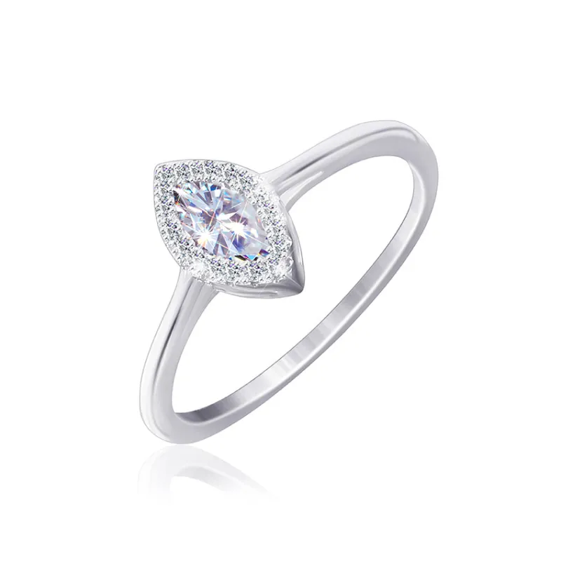 Кольцо женское Marquise Elegance из серебра 925° р. 17,5 Серебристый (35336129)