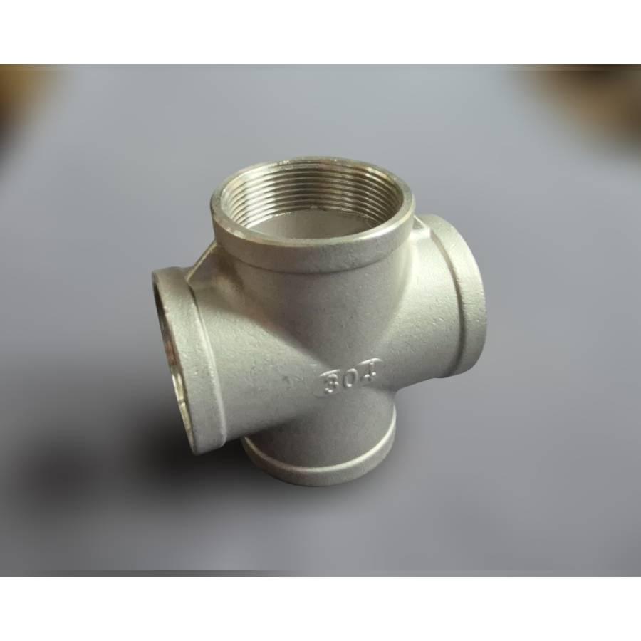 Крестовина муфтовая Ду50 нержавеющая сталь AISI304 ВР BSPP Class 150 90° 2" (29203307) - фото 8 Крестовина муфтовая Ду50 нержавеющая сталь AISI304 ВР BSPP Class 150 90° 2" (29203307) - фото 8