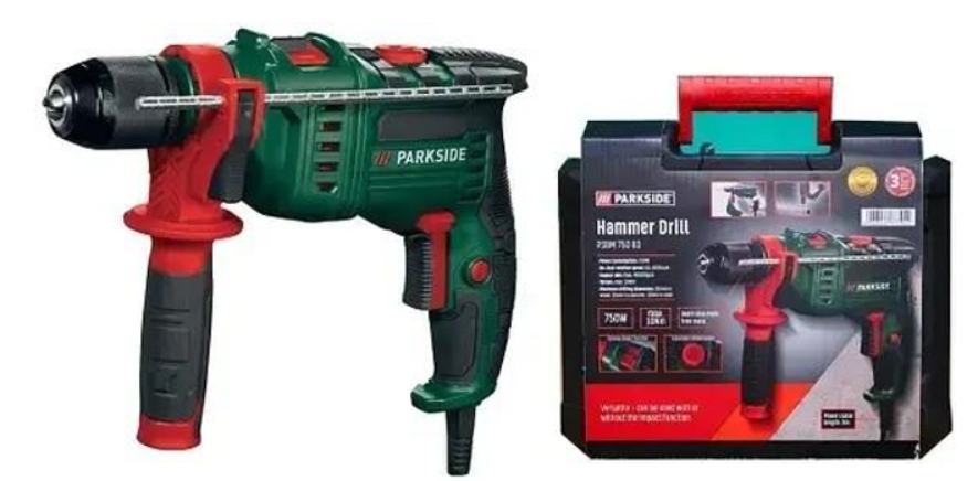 Дриль ударний Parkside PSBM 750 B3 Мережа 220 В 3000 об./хв 750 Вт - фото 4