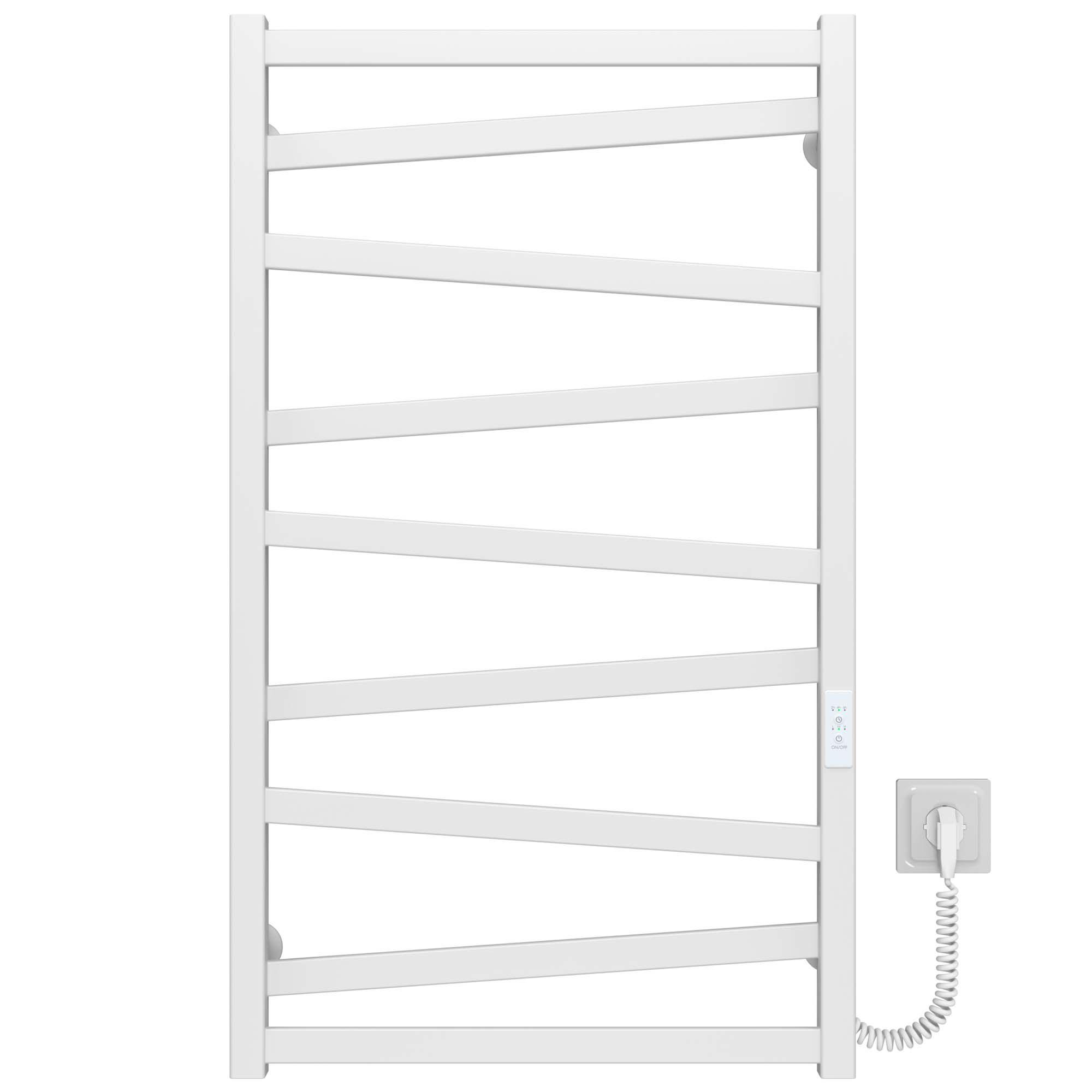 Полотенцесушитель электрический Deffi Alpha П9 WD04 правое подключение нержавеющая сталь 500х900 мм Белый (A.AL.90.50.9.E.W.R.4)