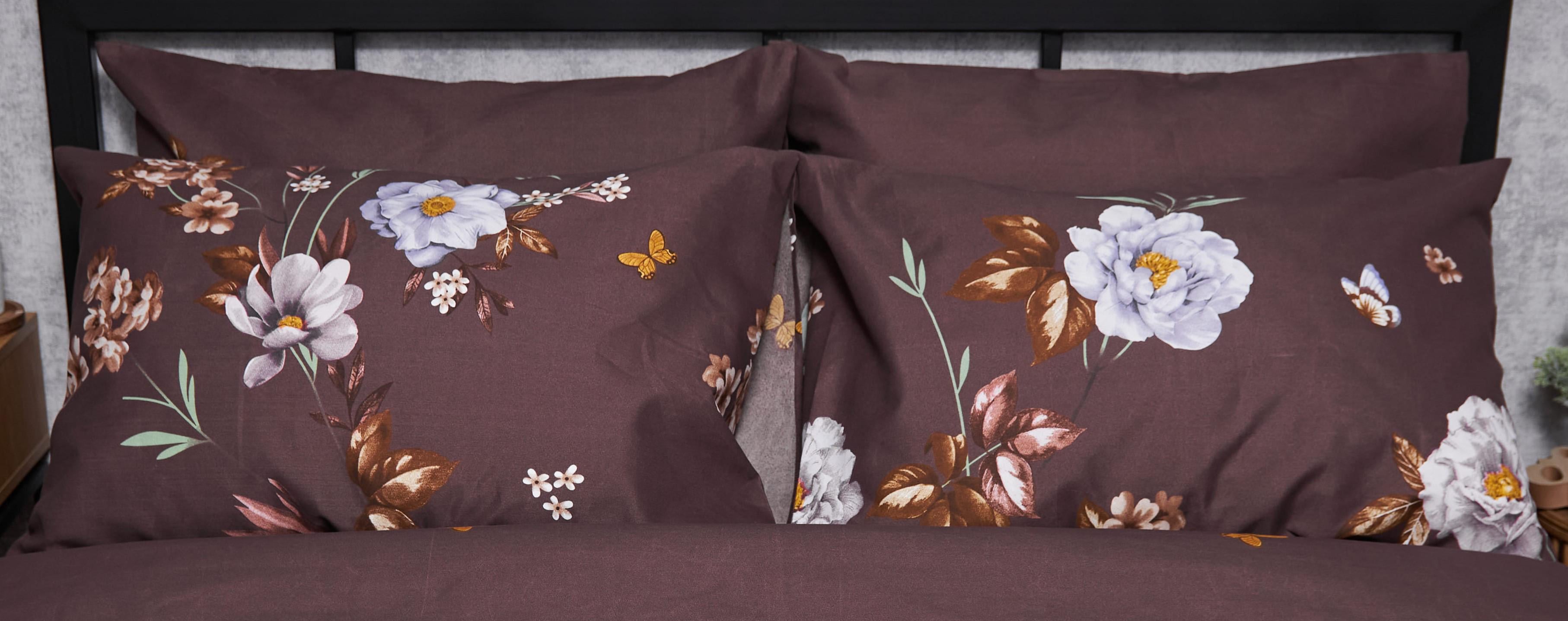 Набор наволочек Moon&Star Premium Floral Mocha микросатин 50х70 см/2 шт. (MS-840000609)