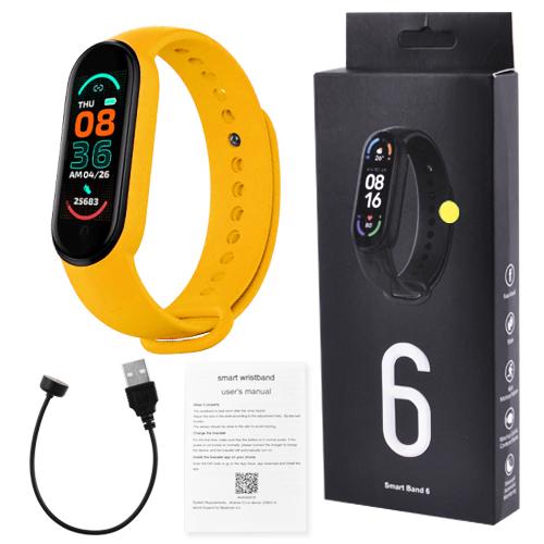 Фитнес браслет Smart Band 6 смарт-трекер Yellow - фото 5