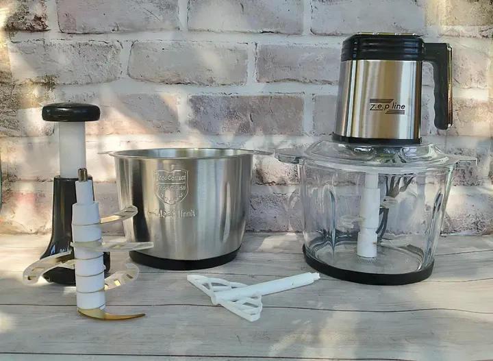 Подрібнювач кухонний ZepLine ZP-00219 2 чаши скло/металев 3,2 л 3000 Вт (ZP-00219) - фото 2 Подрібнювач кухонний ZepLine ZP-00219 2 чаши скло/металев 3,2 л 3000 Вт (ZP-00219) - фото 2