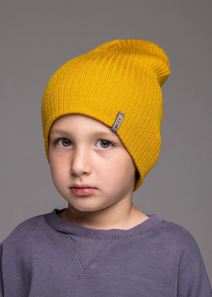 Шапка детская зимняя Alex Дэн 50-54 см Горчичный