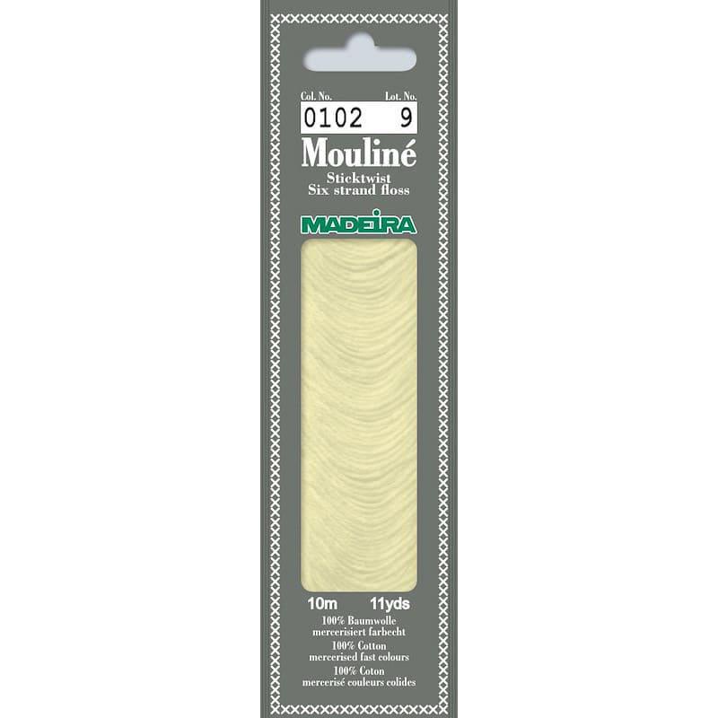 Нитки мулине Madeira 0102 Mouline Желто-золотой