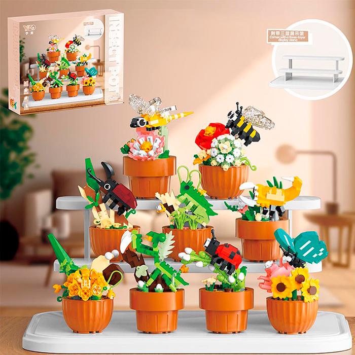 Конструктор Набір квітів у горщиках з комахами P2294 1670 деталей (MTT-200077) - фото 2 Конструктор Набір квітів у горщиках з комахами P2294 1670 деталей (MTT-200077) - фото 2