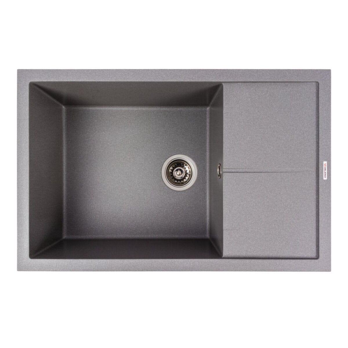 Мойка гранитная Valeso Calypso 790х500 врезная прямоугольная Серый матовый (PLTM-SP000049499)