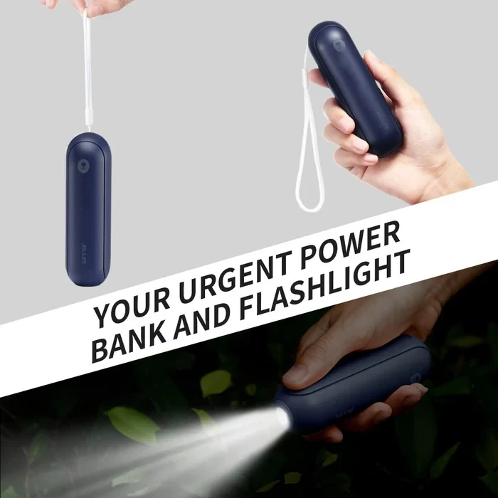 Вентилятор ручний JISULIFE Life8 12-21 ч. автономності 2000 мАг Power Bank LED ліхтарик 2 швидкості Білий (2656605779) - фото 4