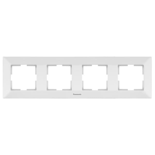 Рамка 4-местная Panasonic Arkedia Slim горизонтальная Белый (480500133) - фото 1