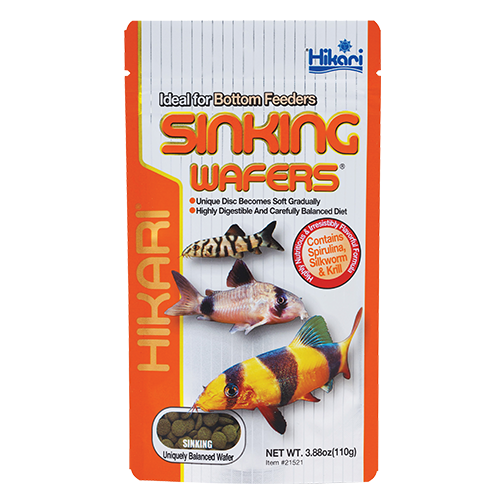 Корм Hikari Tropical Sinking Wafers для акваріумних всеїдних сомиків 3+ см диски 5 мм 110г тонучий (21521)