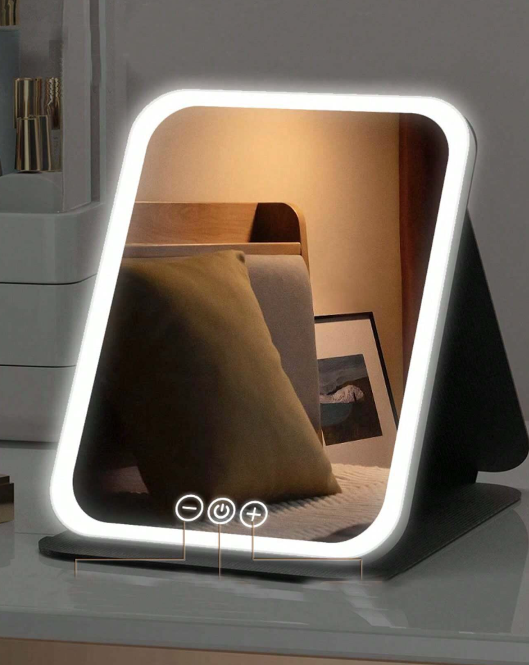 Настольное зеркало с LED-подсветкой 18,5х14,5 см (MA524)