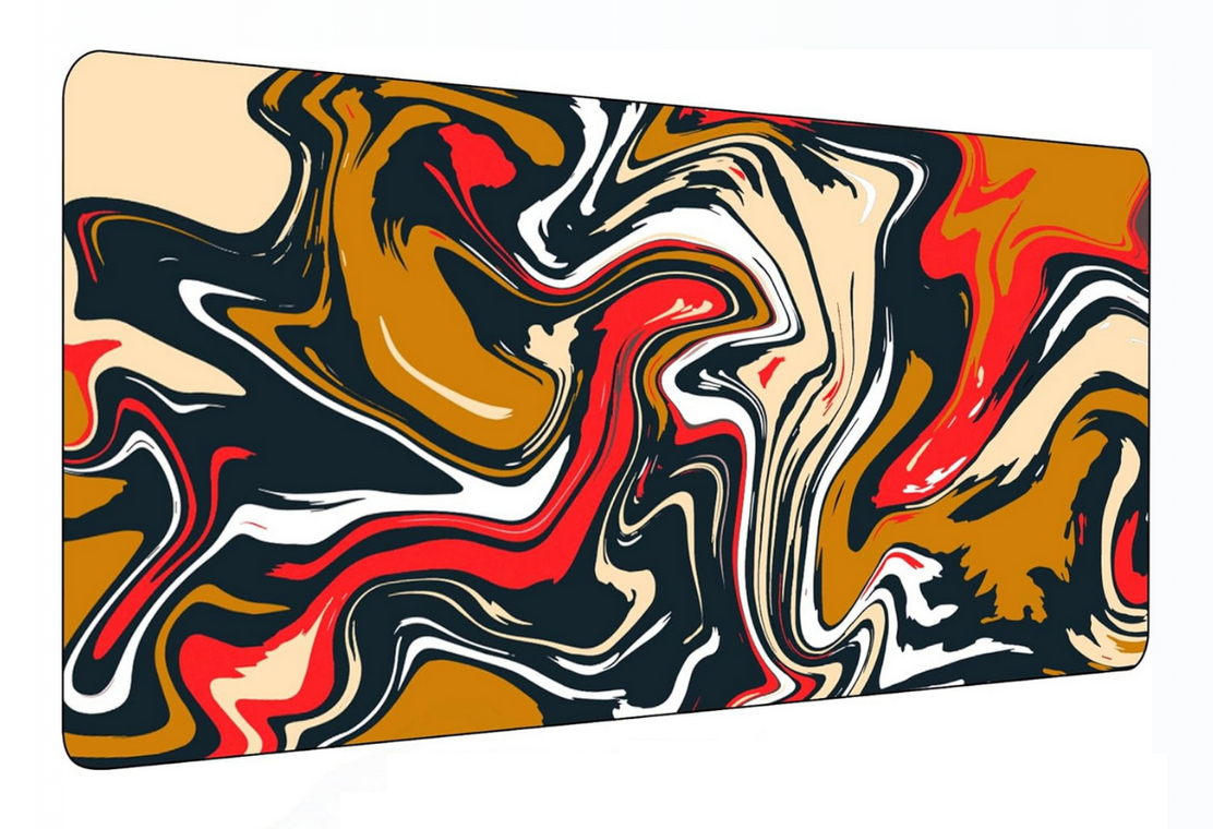 Коврик для мышки антискользящий с узором 300x700x3 мм Black/Red (7556dc)