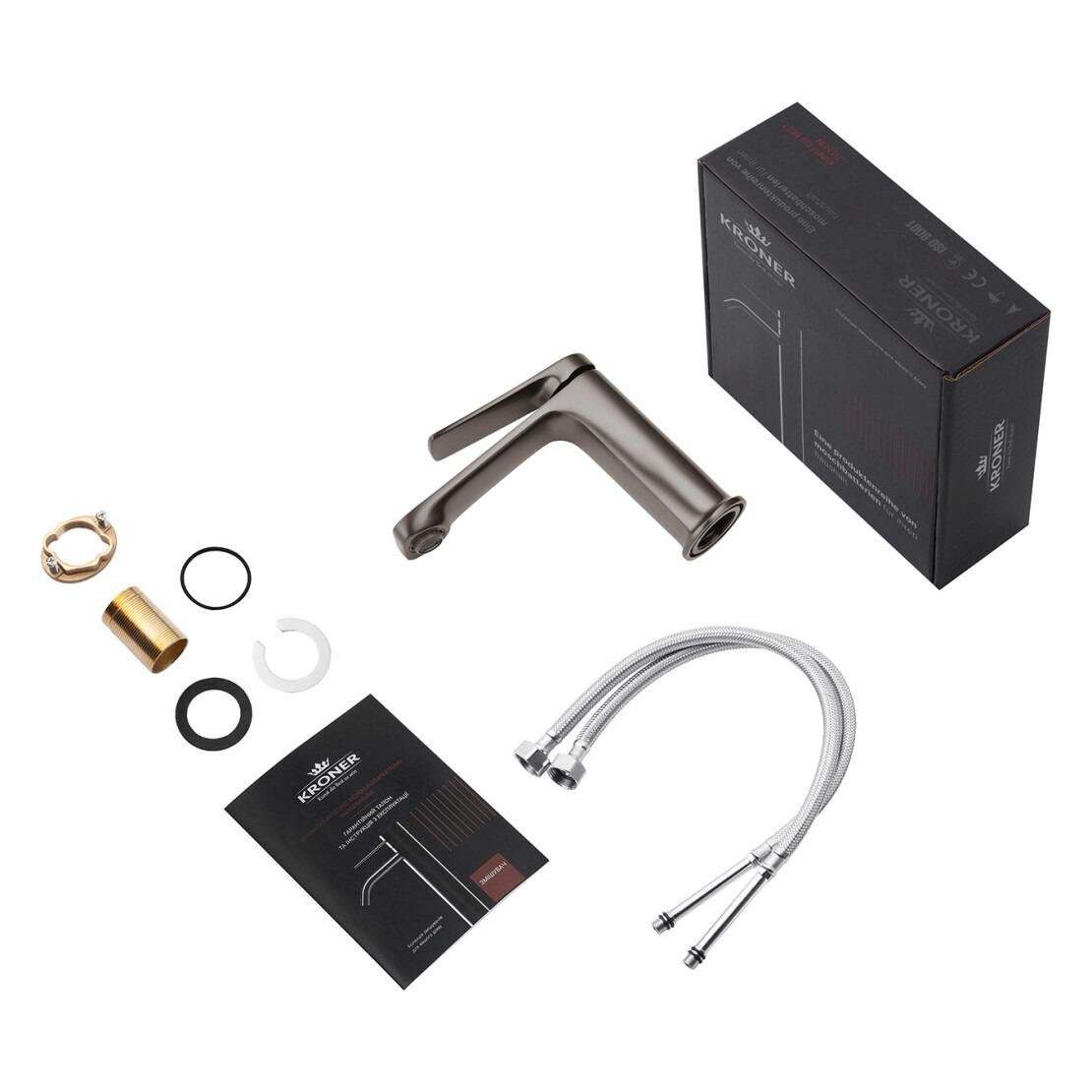 Набір змішувачів для ванни Kroner Armada збройова сталь Графітовий (GRP067/GRP010) - фото 14 Набір змішувачів для ванни Kroner Armada збройова сталь Графітовий (GRP067/GRP010) - фото 14