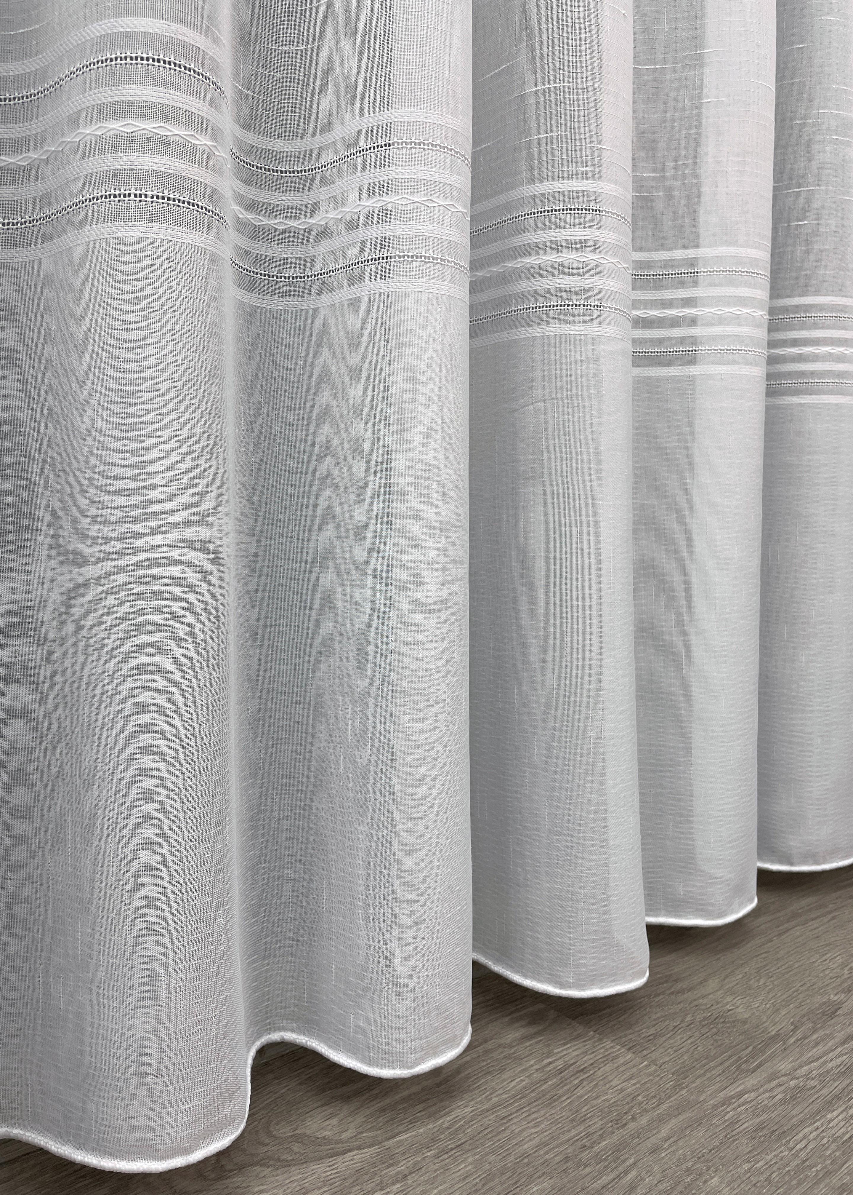 Тюль VR-Textil 1430т Мережка Льон 300х250 см Білий (42-0258) - фото 9