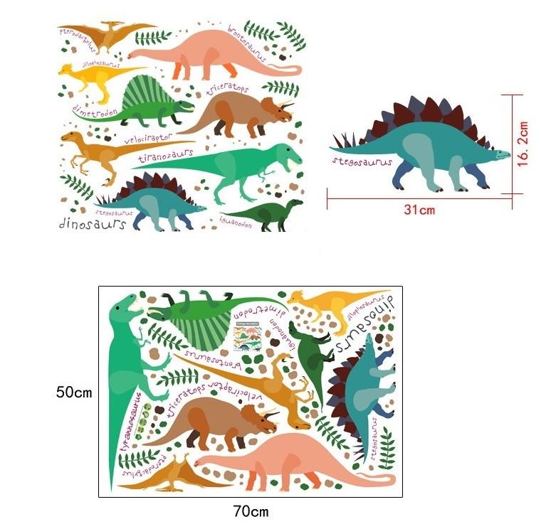 Наклейка дитяча на стіну Green Life Динозаври 50х70 см (SK7071) - фото 5 Наклейка дитяча на стіну Green Life Динозаври 50х70 см (SK7071) - фото 5