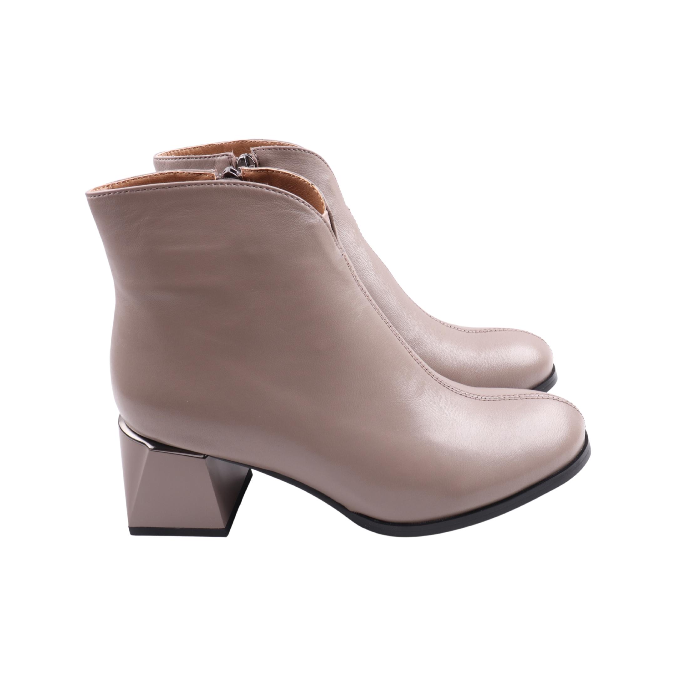 Ботильоны женские Farinni из кожи р. 39 Капучино (407-23DH)