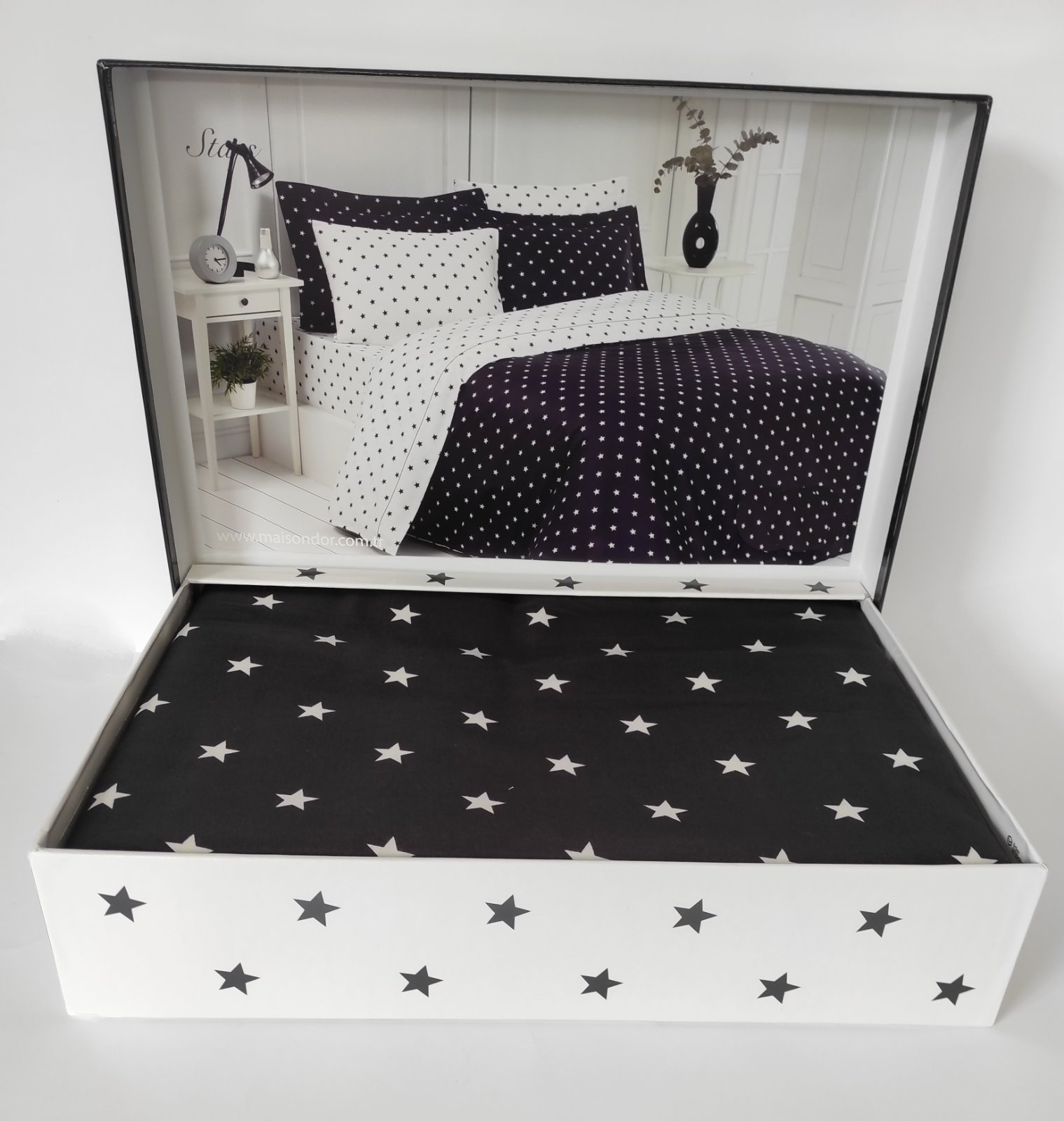 Комплект постельного белья Maison D'or 160х220 Stars Antracite (CN9167)