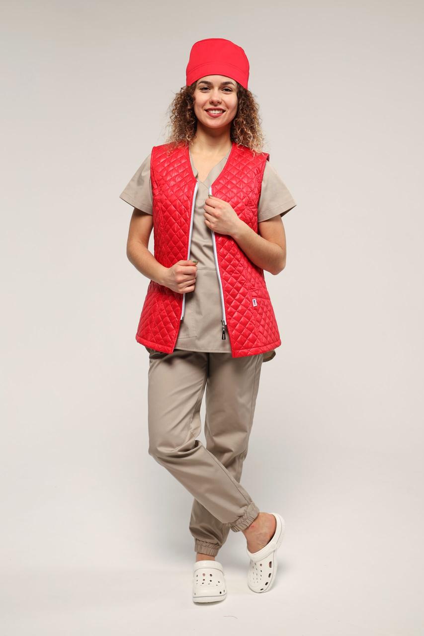 Жилет медичний жіночий теплий TopLine Аляска р. 48 Червоний (31500-03-(48) - фото 2 Жилет медичний жіночий теплий TopLine Аляска р. 48 Червоний (31500-03-(48) - фото 2