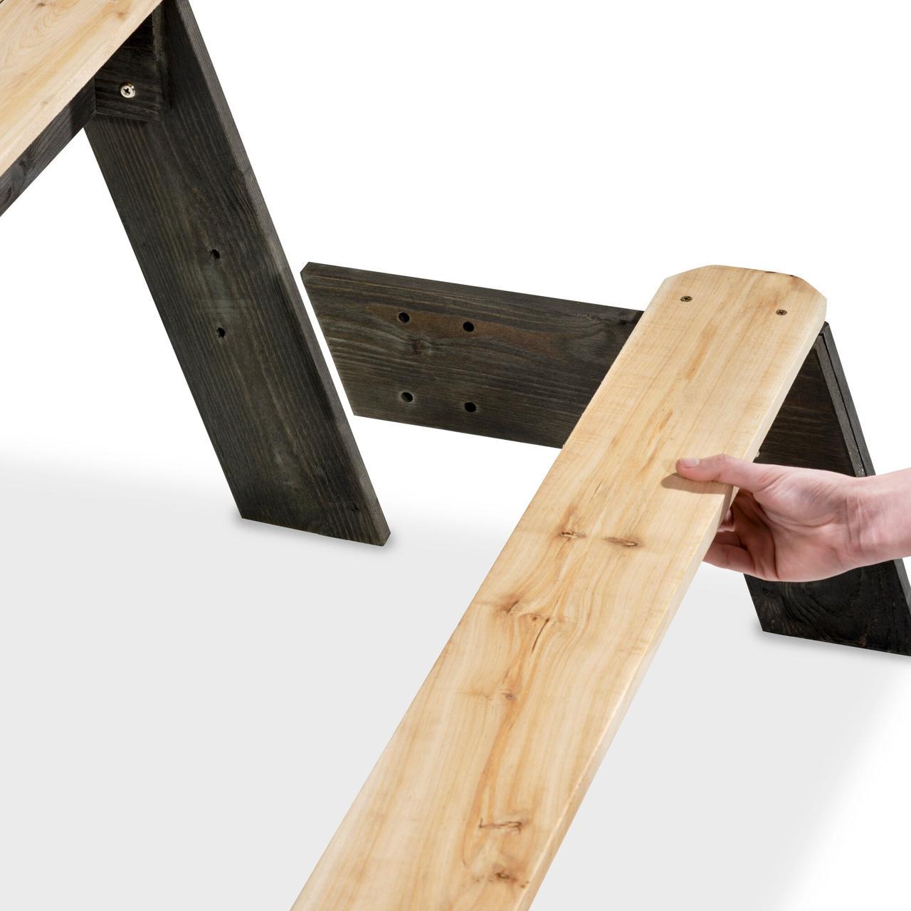 Стол с лавкой для игр с водой и песком Exit Toys Aksent с зонтом от солнца (2530700057) - фото 4