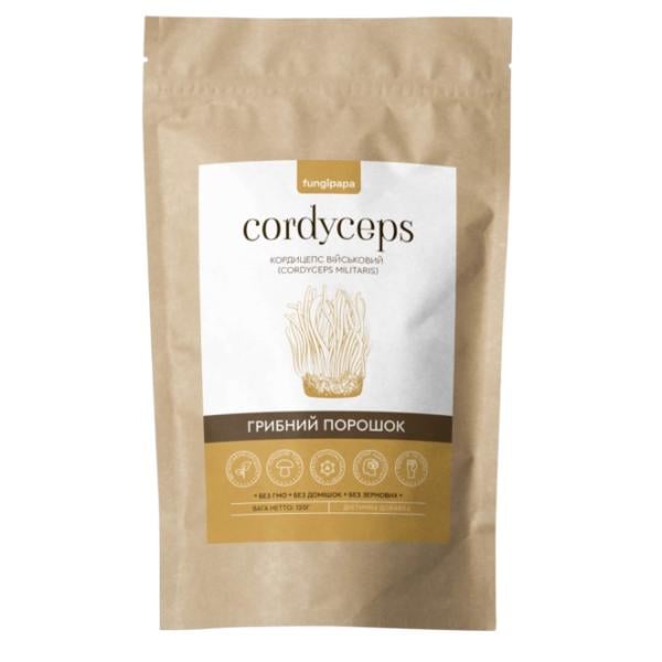 Натуральный грибной комплекс Fungipapa Cordyceps militaris Кордицепс военный порошок 120 г/30 порций (23713010) Натуральный грибной комплекс Fungipapa Cordyceps militaris Кордицепс военный порошок 120 г/30 порций (23713010)