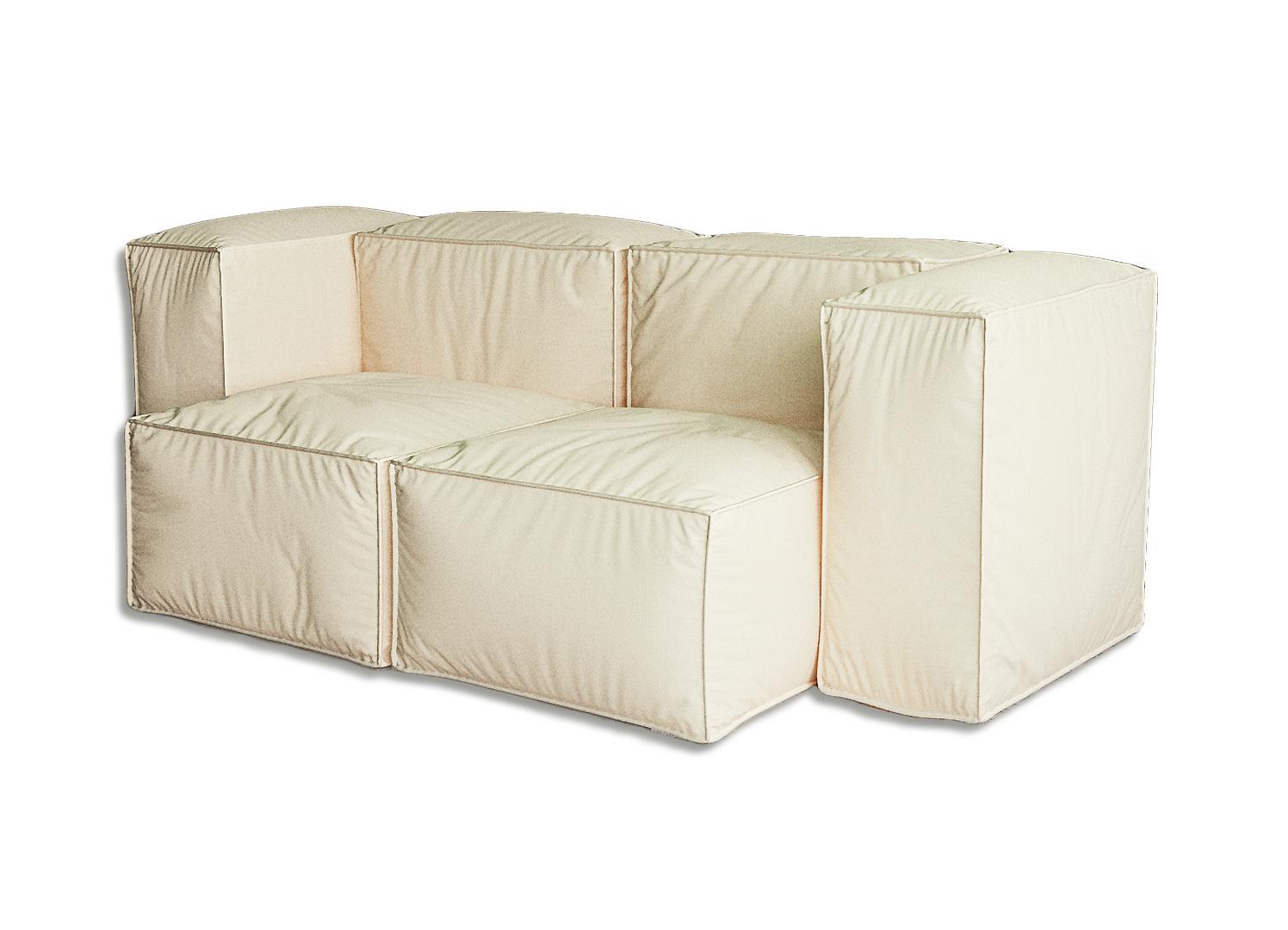 Диван офисный модульный Tobi Sho Magic Bone Вальде велюр нераскладной 2200х1300х700 мм