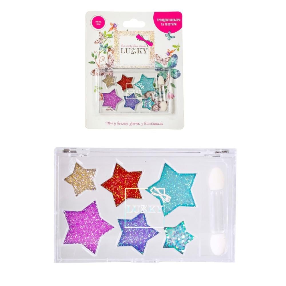 Крем-тени для век Lukky с блестками с аппликатором (T18933)