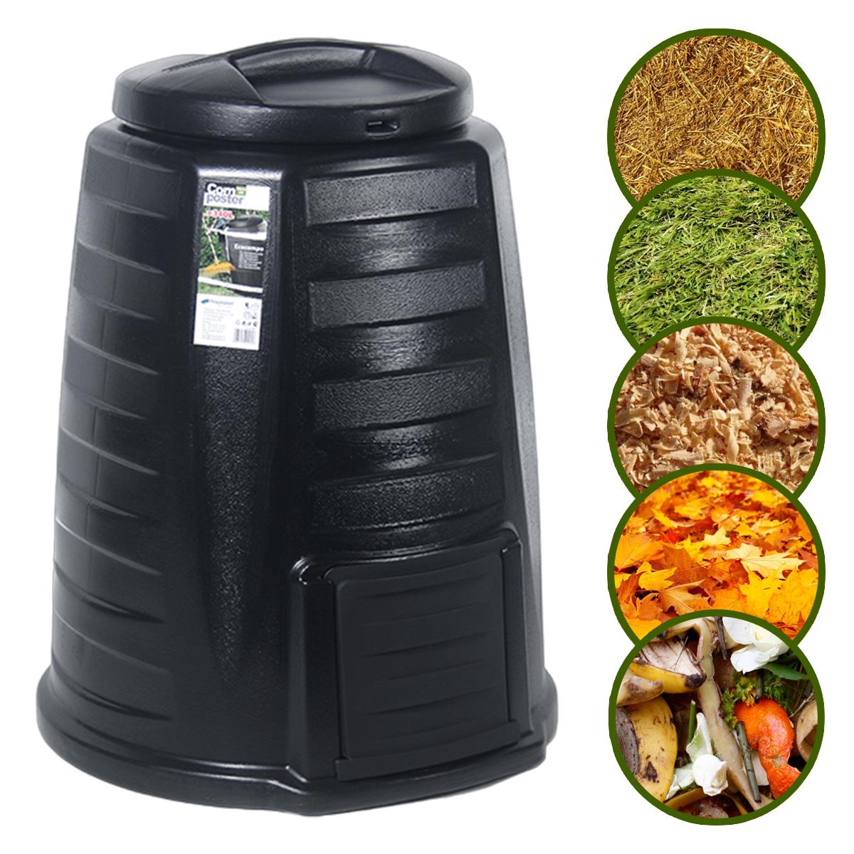 Компостер садовий Prosperplast IKECO340-S411 Ecocompo composter 780х1040 мм 340 л Чорний - фото 2