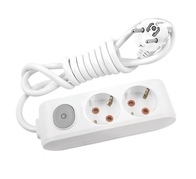 Удлинитель Viko Multi-Let 2 гнезда 3 м с заземлением с кнопкой (21703-е)