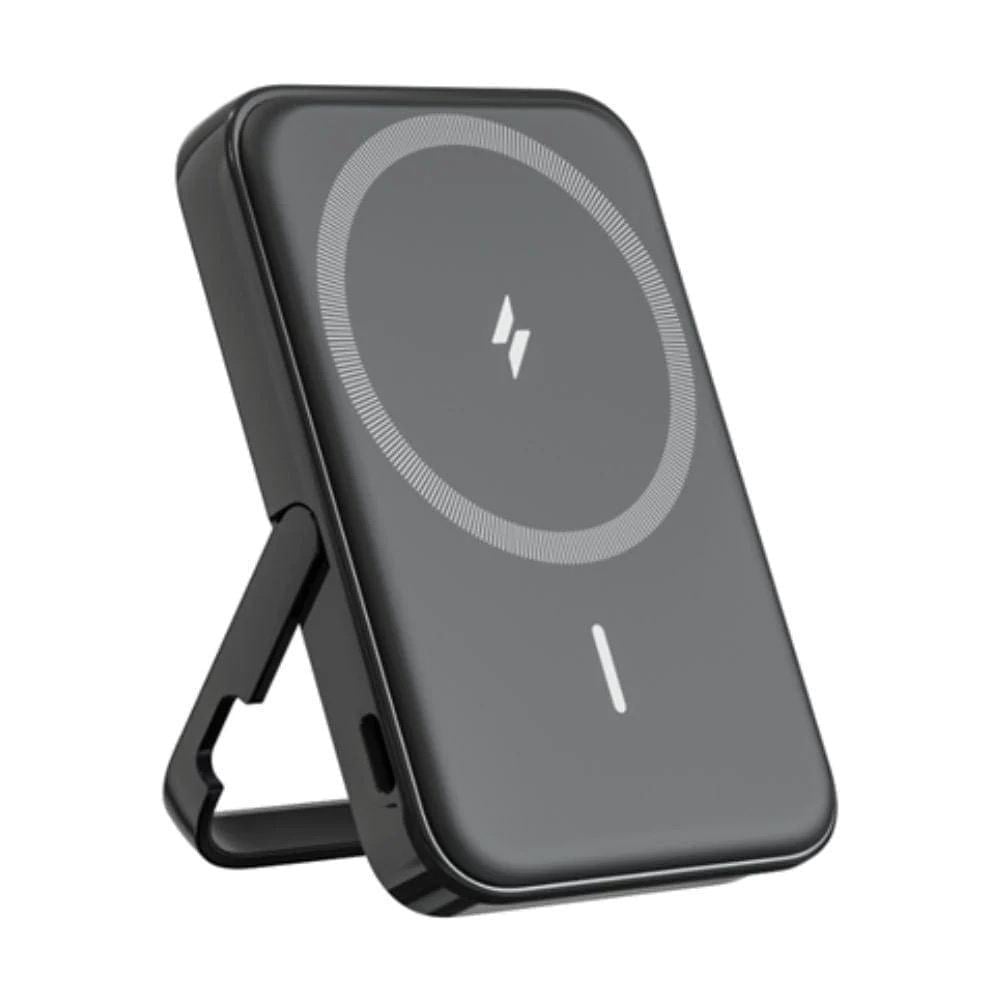 Повербанк магнитный Magsafe Anker A1618 5000 mAh для iPhone с подставкой для телефона Черный (26389464)