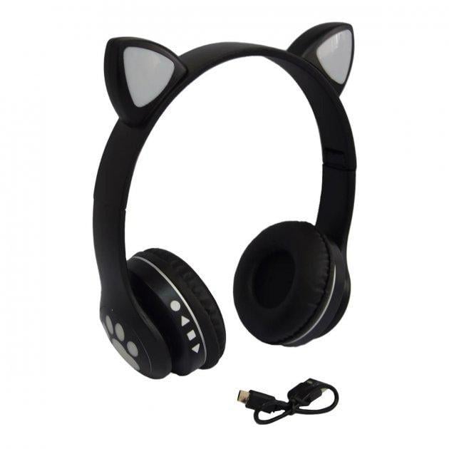 Наушники беспроводные Cat Ear VZV-23M Bluetooth LED Черный (GV-01850)