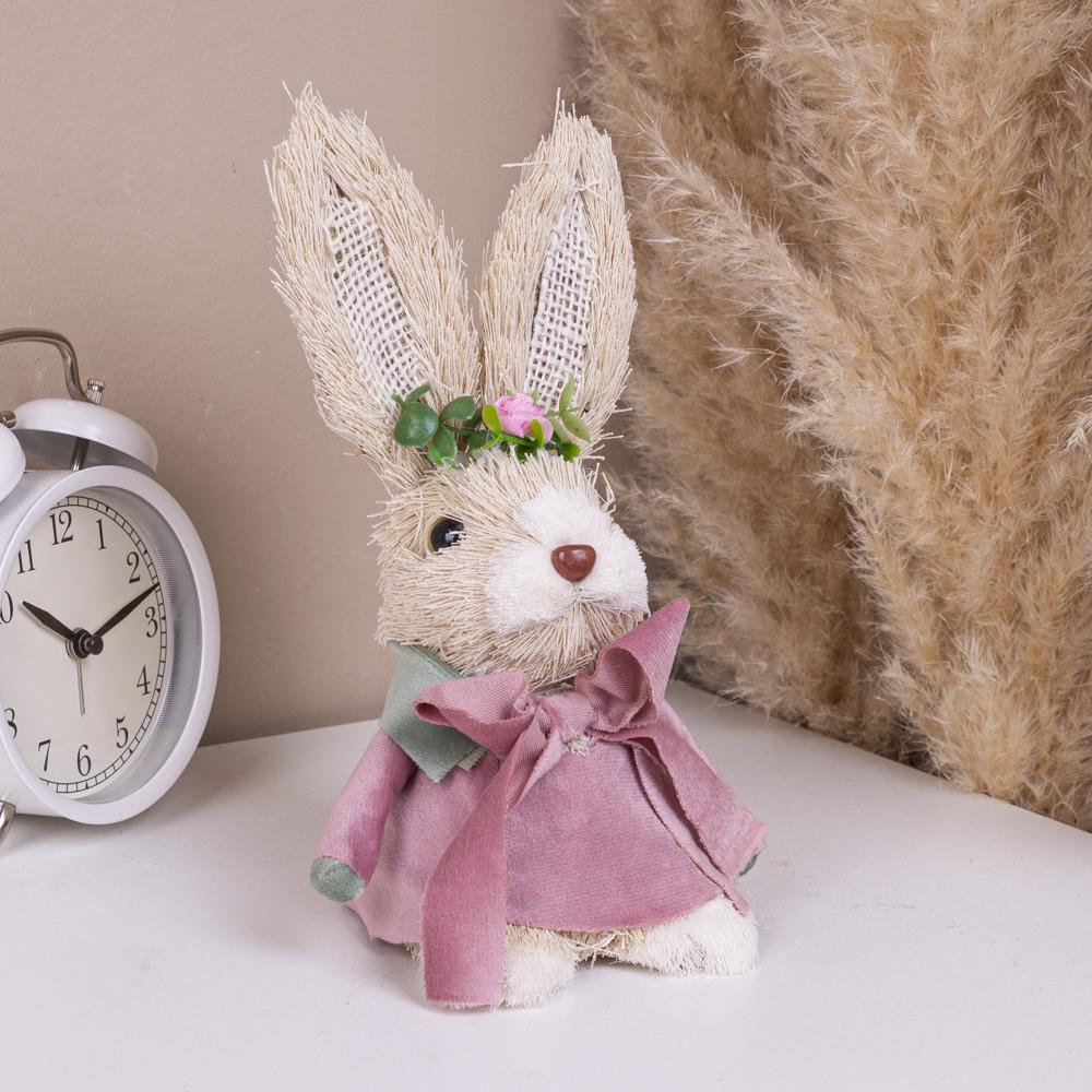 Статуетка Зайчик прованс в рожевому (6925)