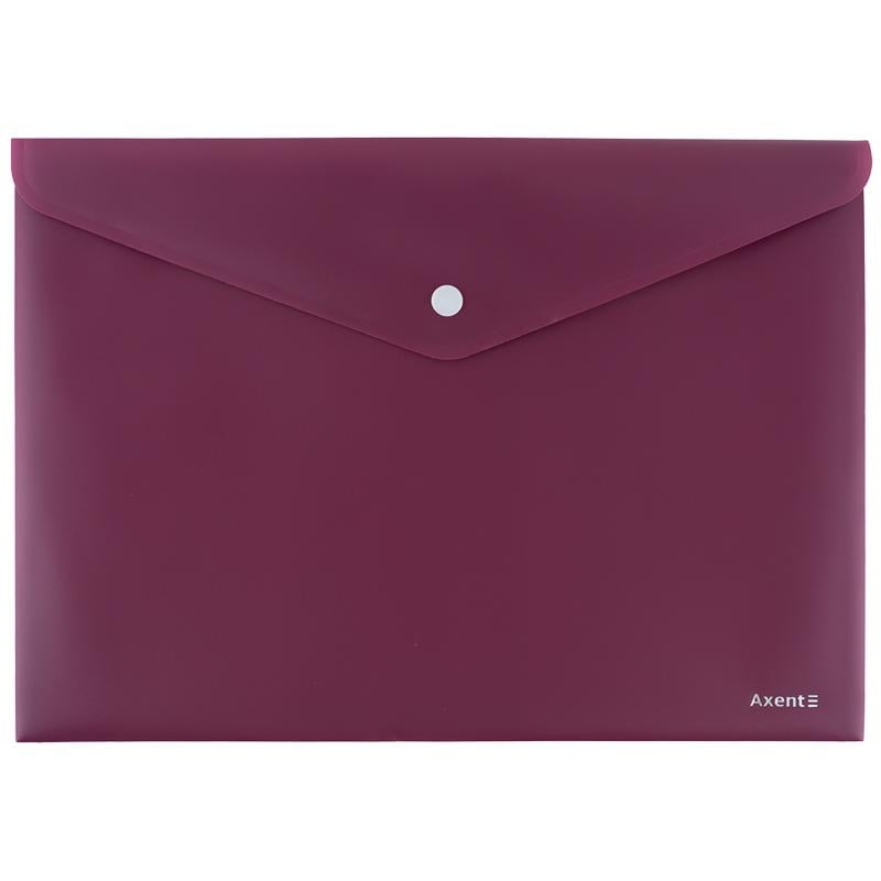 Папка на кнопке Axent Earth colors А4 Бордовый (1412-07-A)