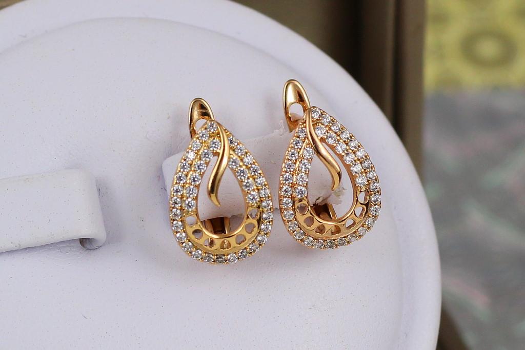 Серьги Xuping Jewelry чистая энергия 1,4 см Золотистый