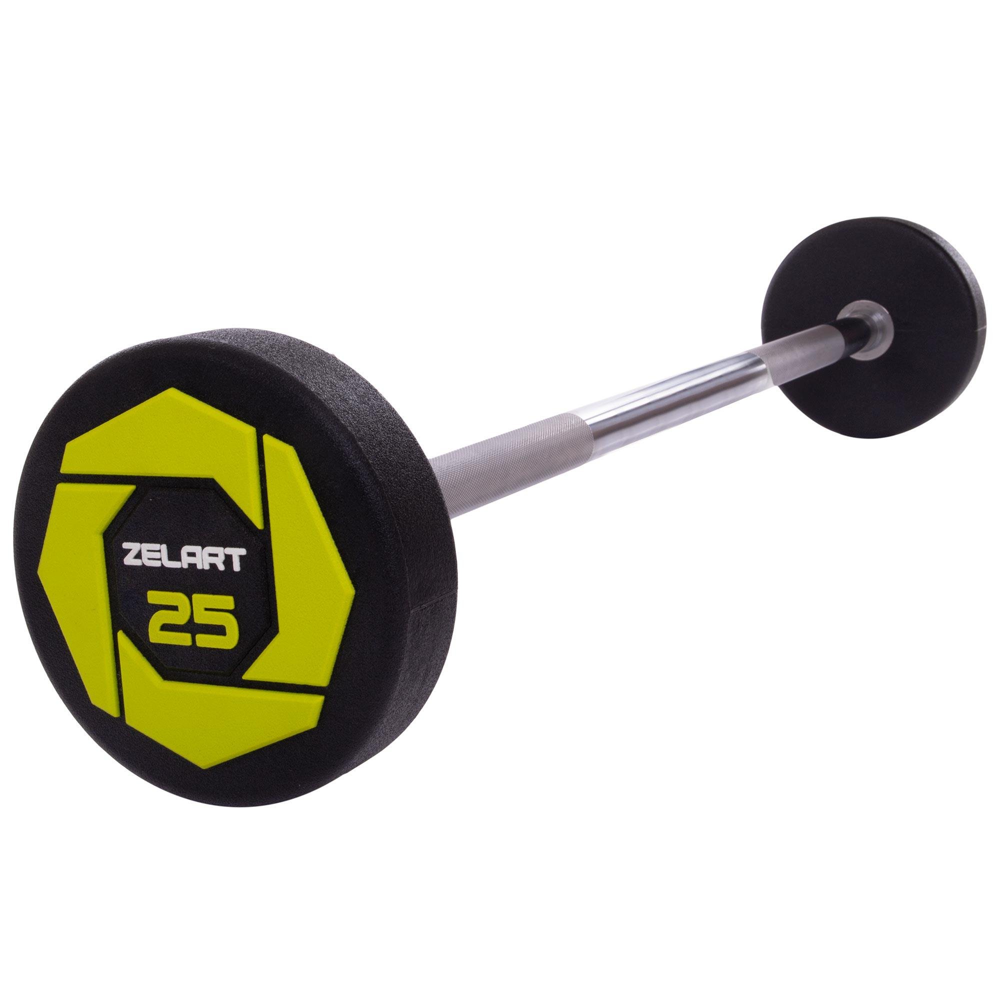 Штанга Zelart Urethane Barbell фіксована пряма поліуретанова TA-2689-25 довжина 106 см 25 кг (DR002610)